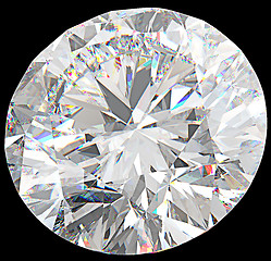 Image showing Close-up of large round diamond or gemstone isolated