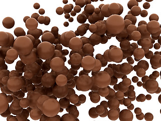 Image showing Tasty chocolate orbs or balls isolated 