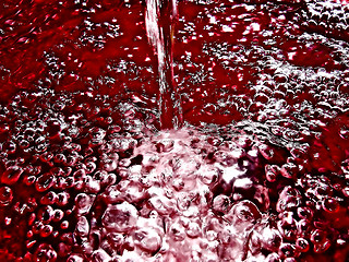 Image showing streem of water in red pail