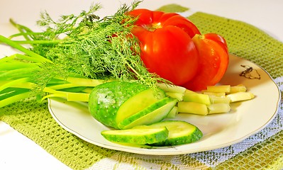 Image showing vegetables for a salad 