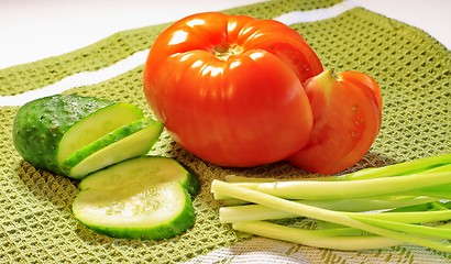 Image showing vegetables for a salad 