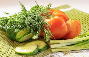 Image showing vegetables for a salad  