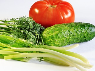 Image showing vegetables for a salad  