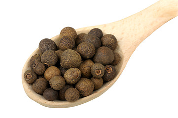 Image showing allspice in a wooden spoon