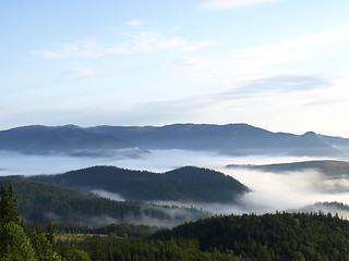 Image showing Foggy valley