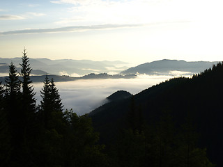 Image showing Misty valley