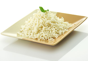 Image showing White steamed rice