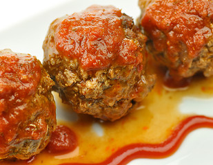 Image showing meat balls with tomato sauce