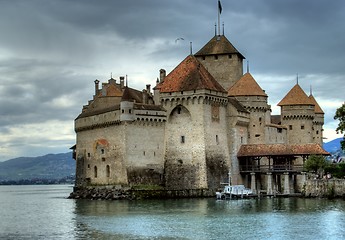 Image showing Chateau de Chillon in switzerland   