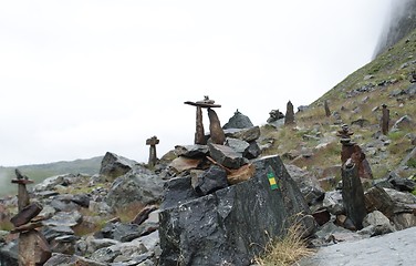 Image showing hiking in frensh alpes in summer