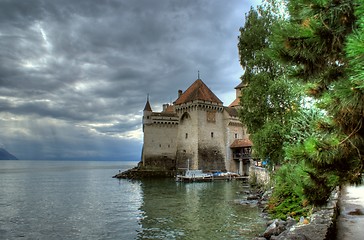 Image showing Chateau de Chillon in switzerland   