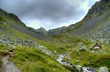 Image showing hiking in frensh alpes in summer