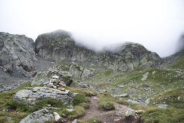 Image showing hiking in frensh alpes in summer