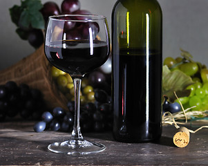 Image showing red wine composition 