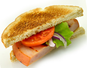 Image showing sandwich with grilled ham