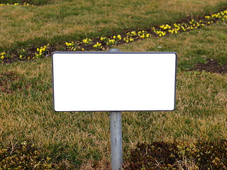 Image showing Blank sign