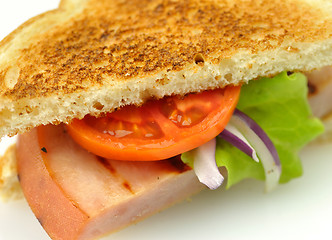 Image showing sandwich with grilled ham