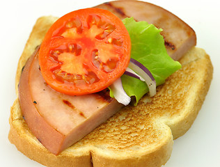 Image showing sandwich with grilled ham 