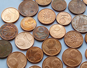 Image showing Euro coins