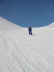 Image showing Telemarkskiing at Svalbard