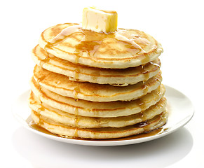 Image showing pancakes with butter 