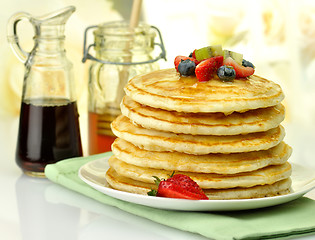 Image showing stack of pancakes