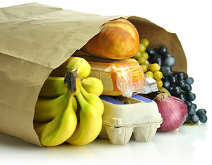 Image showing paper bag with groceries 