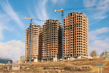 Image showing Construction of residential houses.