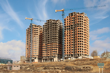 Image showing Construction of residential houses.