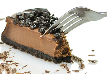 Image showing chocolate cheesecake