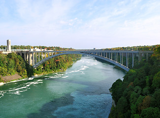 Image showing Rainbow Bridge - Niagara Falls, USA 