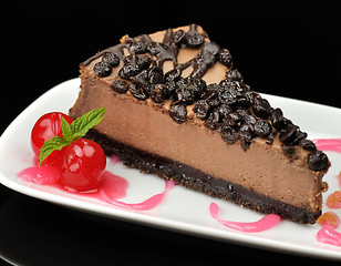 Image showing chocolate cheesecake 