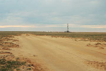 Image showing Drilling sunset.