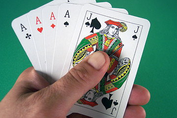 Image showing four aces and jack