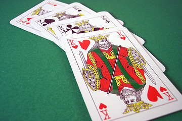 Image showing four kings on line