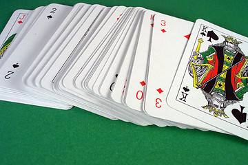 Image showing playing cards spread