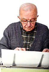 Image showing old worker