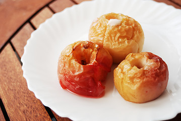 Image showing three delicious baked apples 