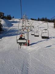 Image showing Chair lift, Norefjell, Norway