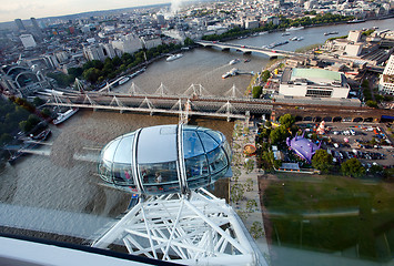 Image showing London city from birds view as seen from London Eye