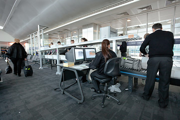 Image showing Airport security check at gate