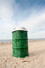 Image showing Public WC on the Beach