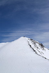 Image showing Freeriders on top of mountains