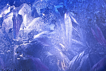 Image showing Frozen window glass