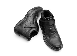 Image showing Pair of black man's boots 