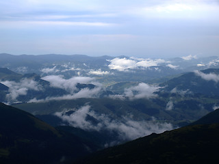 Image showing Clouds in mountains