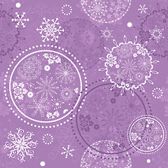 Image showing Violet Christmas seamless pattern