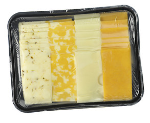 Image showing cheese tray slices