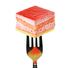 Image showing strawberry flavored layer cake