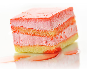 Image showing strawberry flavored layer cake